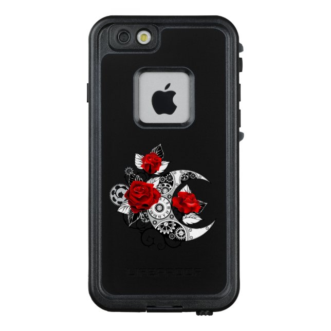 Funda Para iPhone De LifeProof Mechanical Crescent with Red Roses (Reverso)