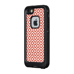 Funda FRÄ’ De LifeProof Para iPhone SE/5/5s Naranja geométrico y meandro blanco