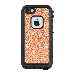Funda FRÄ’ De LifeProof Para iPhone SE/5/5s Paisley de la época naranja y blanca