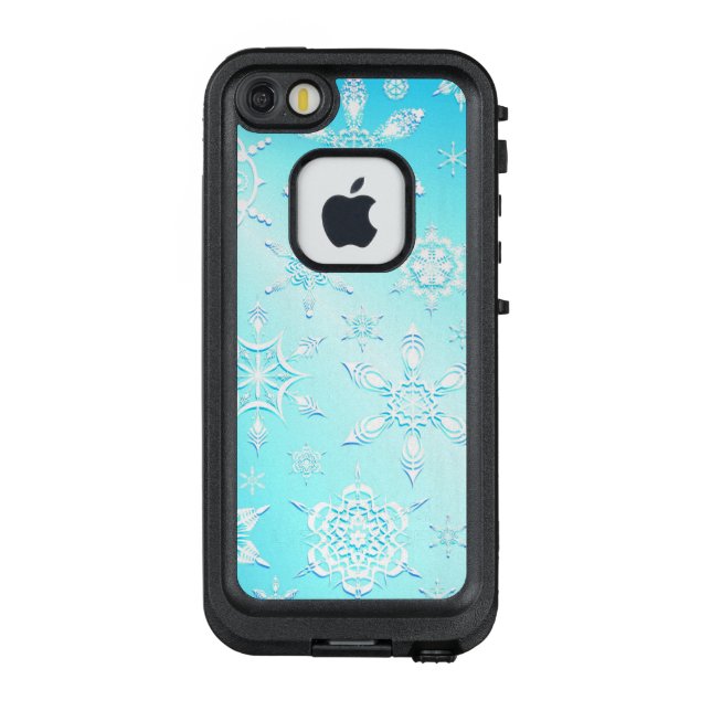 Funda Para iPhone De LifeProof Patrón de copos de nieve de cristal (Reverso)