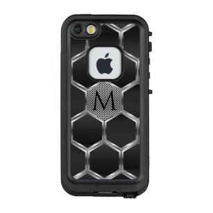 Funda FRÄ’ De LifeProof Para iPhone SE/5/5s Patrón geométrico metálico plateado y gris 3