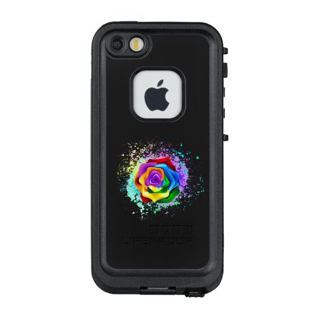 Funda Para iPhone De LifeProof Rosa arcoiris colorido (Reverso)