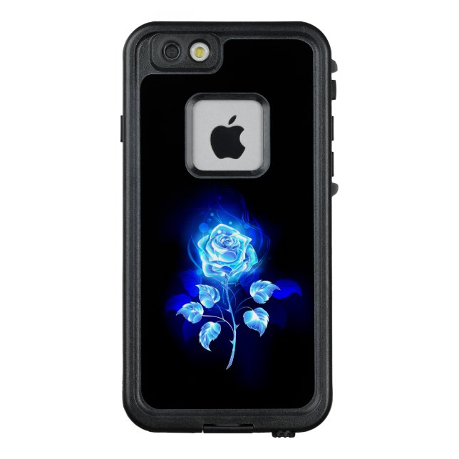 Funda Para iPhone De LifeProof Rosa azul en llamas (Reverso)