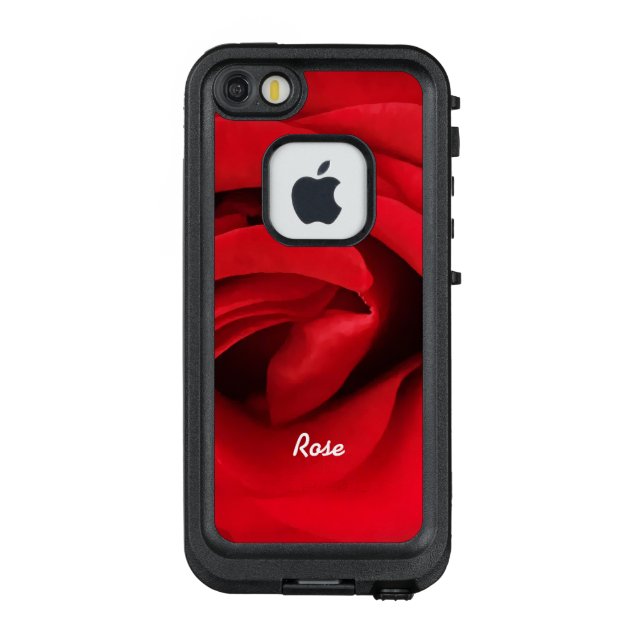 Funda Para iPhone De LifeProof Rosa roja personalizada (Reverso)