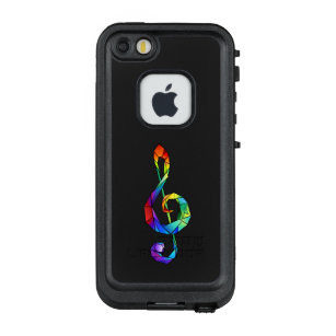 Funda FRÄ’ De LifeProof Para iPhone SE/5/5s Tecla musical arcoiris tremendo clef