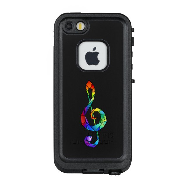 Funda Para iPhone De LifeProof Tecla musical arcoiris tremendo clef (Reverso)