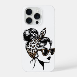 Funda para iPhone de moda de estampado de leopardo