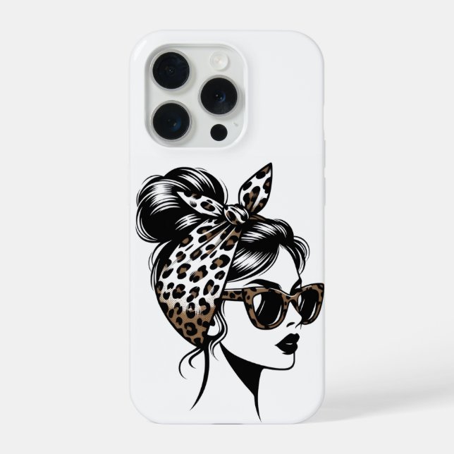 Funda para iPhone de moda de estampado de leopardo (Reverso )