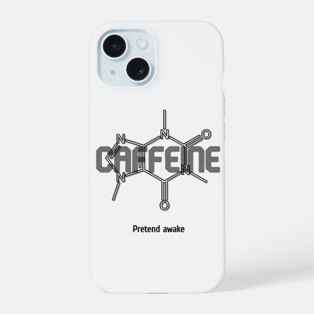 Funda para iPhone de Molécula de Cafeína (Reverso )
