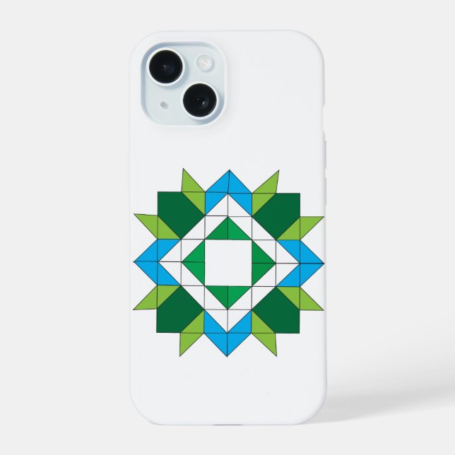 Funda para iPhone de mosaico de estrella de colcha (Reverso )