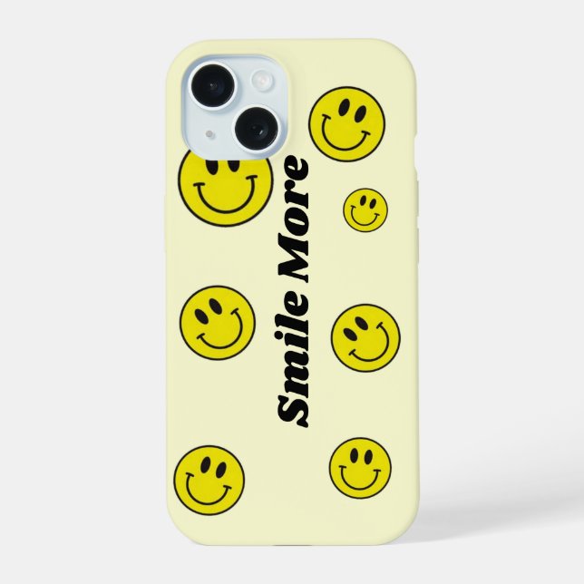 Funda para iPhone de Oso sonriente sonríe más (Reverso )