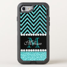 AQUA PURPURINA CHEVRON NEGRO MONOGRAMADO