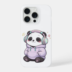 Funda para iPhone de Panda Adorable   Auriculares 