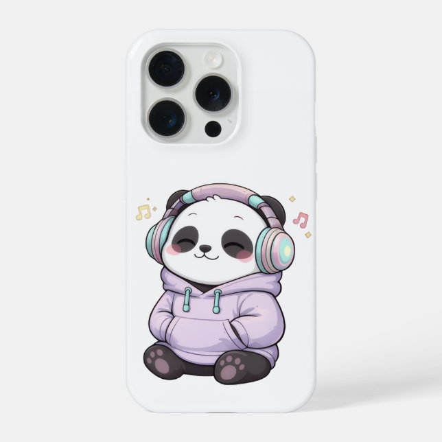 Funda para iPhone de Panda Adorable | Auriculares  (Reverso )