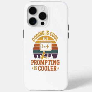 Funda para iPhone de Prompting Beats Coding Humo