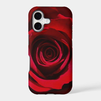 Funda para iPhone de rosa roja oscura