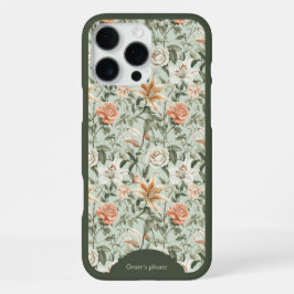 Funda Para iPhone 16 Pro Max De rosas naranjas y lirios de tigre,