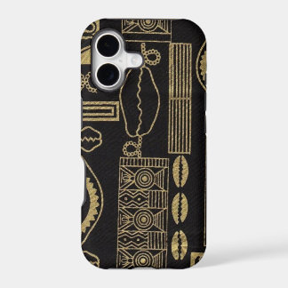 Funda para iPhone de tela de barro con conchas del
