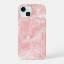 Funda para iPhone de textura de mármol rosa suave