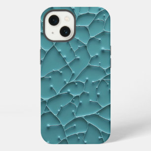 Funda para iPhone de textura orgánica azul verdoso