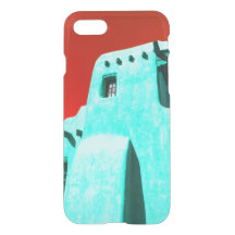 Adobe en el rojo coralino y la turquesa