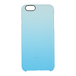 Funda Transparente Para iPhone 6/6s Azul Ombre de la aguamarina