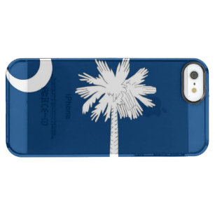 Funda Transparente Para iPhone SE/5/5s Bandera del estado de Carolina del Sur