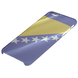 Funda Transparente Para iPhone 6 Plus Bandera ondeando Bosnia y Herzegovina -