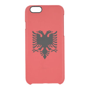 Funda Transparente Para iPhone 6/6s Bandera patriótica albanesa
