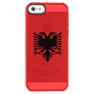 Funda Transparente Para iPhone SE/5/5s Bandera patriótica albanesa