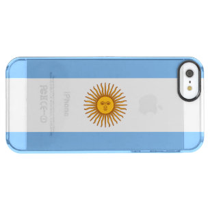 Funda Transparente Para iPhone SE/5/5s Bandera Patriótica Argentina