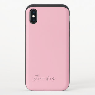 Funda Deslizante Para iPhone XS Caligrafía nombre feminista profesional lisa rosa