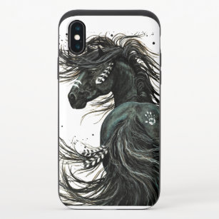 Funda Deslizante Para iPhone XS Caso frisio de la célula del caballo por Bihrle