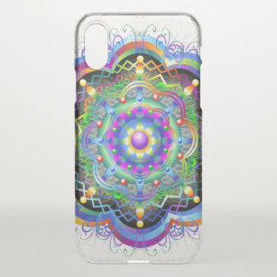 Funda Para iPhone X Colores psicodélicos del Universo de Mandala