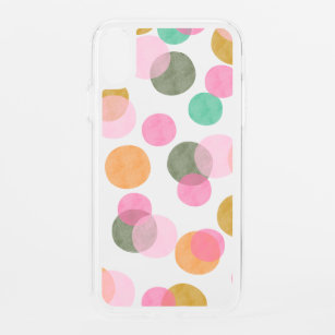 Funda Para iPhone XR Cuto colorido puntos de confeti abstracto acuarela