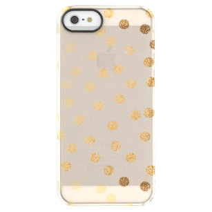 Funda Permafrost® Para iPhone SE/5/5s El purpurina beige suave del oro puntea la caja