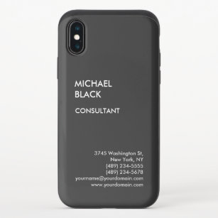 Funda Deslizante Para iPhone XS Exclusivo especial negro único Minimalista moderno