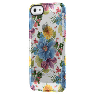 Funda Transparente Para iPhone SE/5/5s Flores de colores Bouquet Patrón sin soldadura GR4