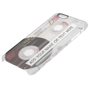 Funda Transparente Para iPhone 6 Plus Funny anticuado aspecto de cinta de cassette vinta