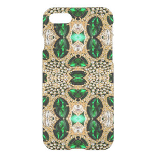 Funda Para iPhone SE/8/7 girly chic fashion art deco gold emerald green 