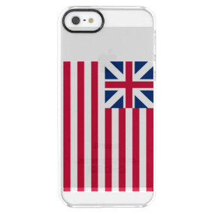 Funda Transparente Para iPhone SE/5/5s Gran Unión, primera bandera de los Estados Unidos 