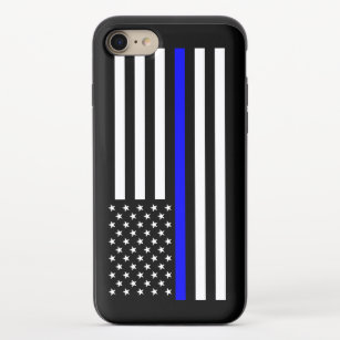 Funda Deslizante Para iPhone 8/7 La policía delgada de la Línea Azul hace frente a 