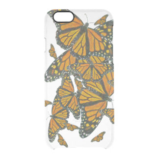 Funda Transparente Para iPhone 6/6s Mariposas de monarca - migración