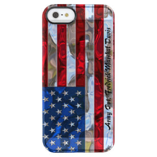 Funda Transparente Para iPhone SE/5/5s Monograma hermoso de la bandera americana 5/5s