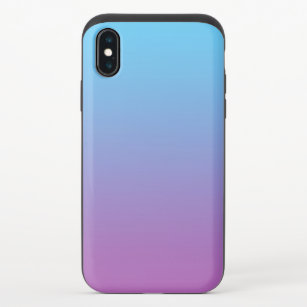 Funda Deslizante Para iPhone X Ombre azul y púrpura