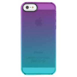 Funda Transparente Para iPhone SE/5/5s Ombre púrpura y verde azulado