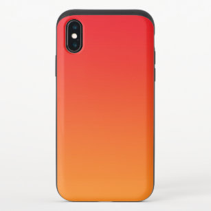 Funda Deslizante Para iPhone X Ombre rojo y anaranjado