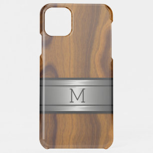 Funda Para iPhone 11 Pro Max Patrón de grano de madera de moda moderno Metaliza