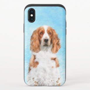 Funda Deslizante Para iPhone X Pintado español de Springer galesa - Arte de perro