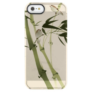 Funda Transparente Para iPhone SE/5/5s Pintura oriental del estilo, ramas de bambú